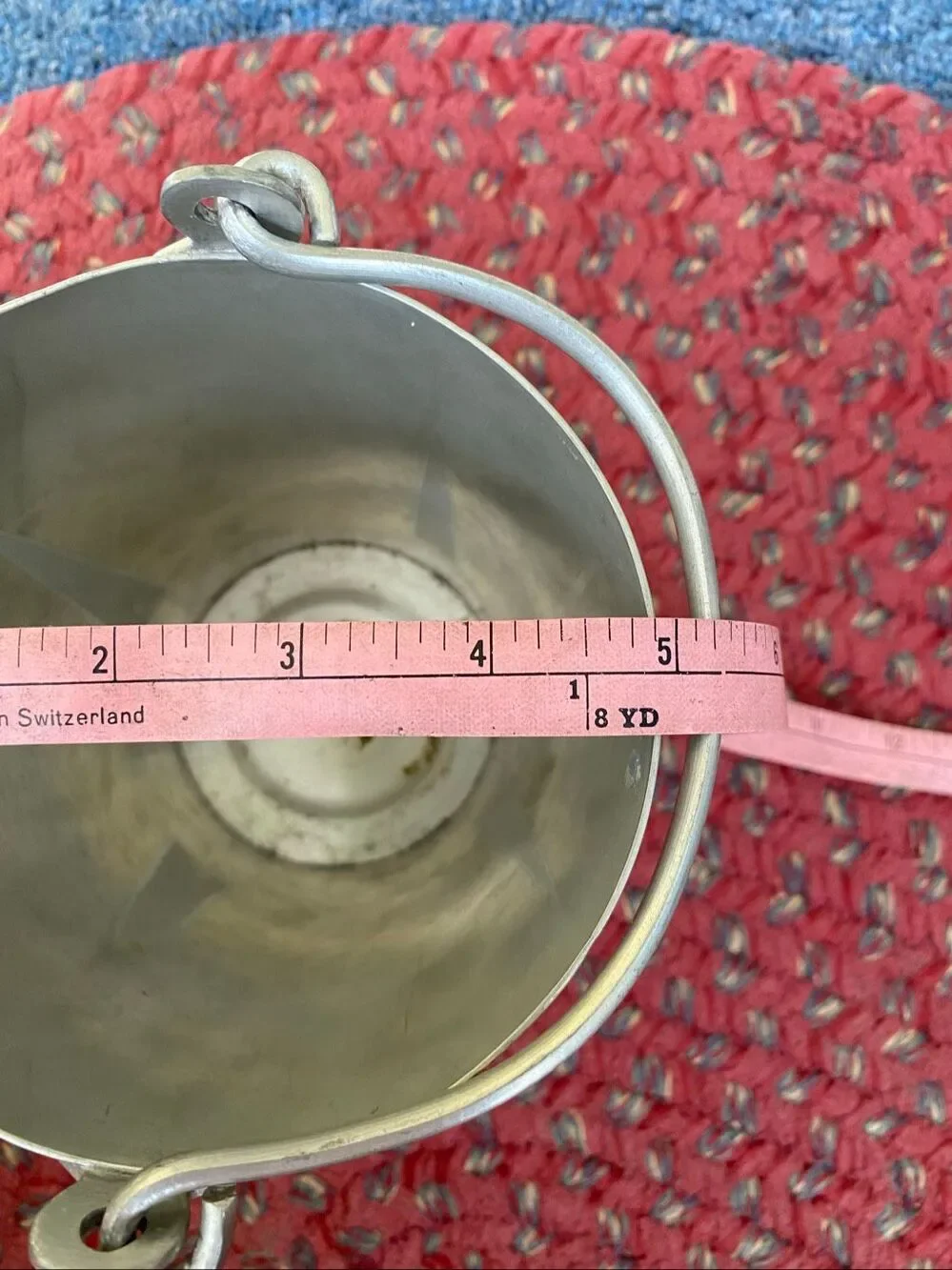 Leonard pewter ice bucket with handle silver color 5.5”x5”